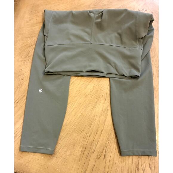 Lululemon Pants - Lululemon Align High Rise Side Pockets Leggings Olive Army Green Soft Yoga Sz 10